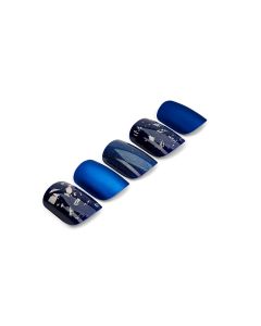 Ardell Nail Addict Artificial Nail - Matte Blue and Squoval shape