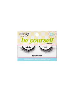 Front side of packaging for Winks Be Yourself Lashes Vibez 