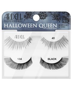 Ardell Halloween Queen 2 Pack 45 & 184 front view displaying 2 pairs of faux lashes labelled with their model number
