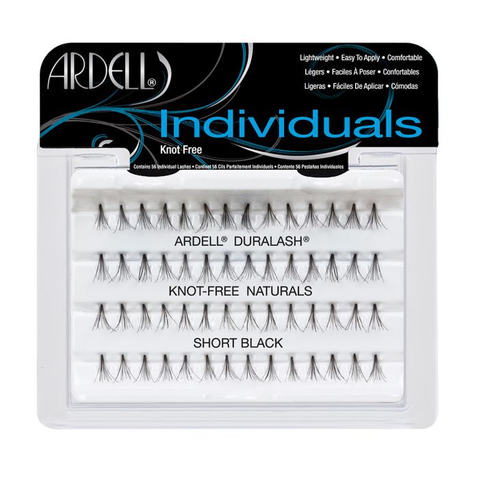 Front view of  an Ardell Duralash Natural - Short false lashes set in retail wall hook packaging