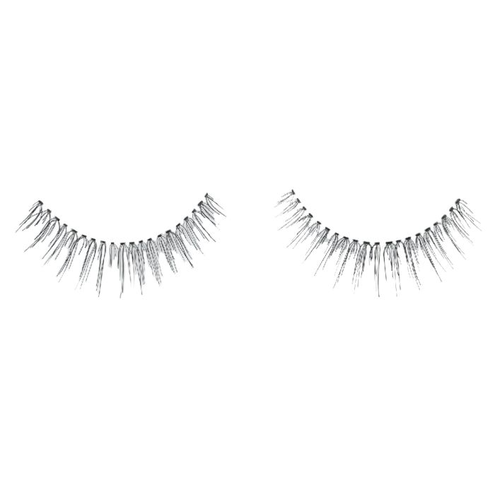 A  pair of closeup Ardell Natural 110 features a subdued volume, length & a rounded lash style