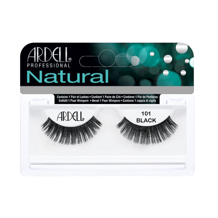 Ardell Natural 101 faux lashes set in complete retail wall hook packaging isolated in white background