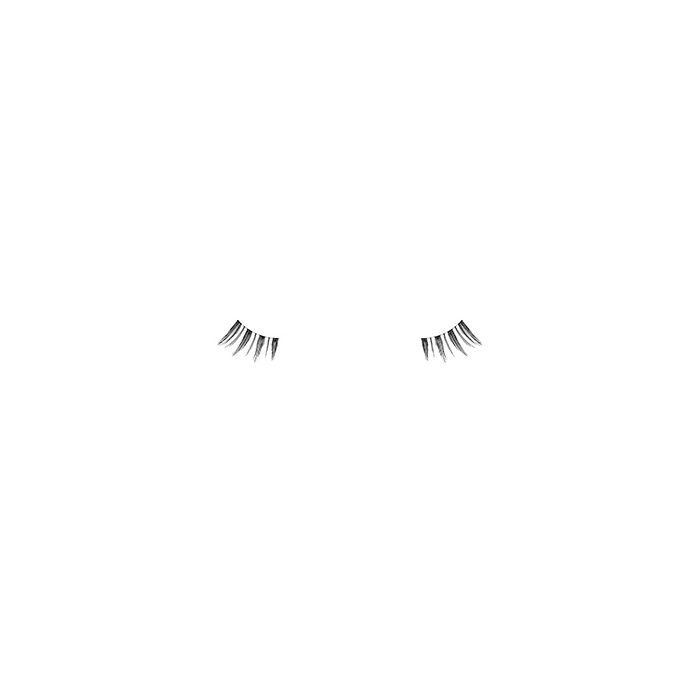 A floating Ardell Accents 311 - Black featuring its  light volume, medium length with spiky effect half lash style