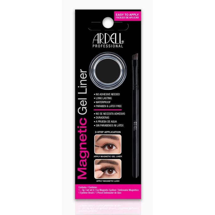 Close-up front view of Ardell Magnetic Gel Liner set in retail wall hook packaging