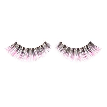 Pair of Ardell Ombre Lash Pink false lashes side by side featuring a flared and clustered lash fibers