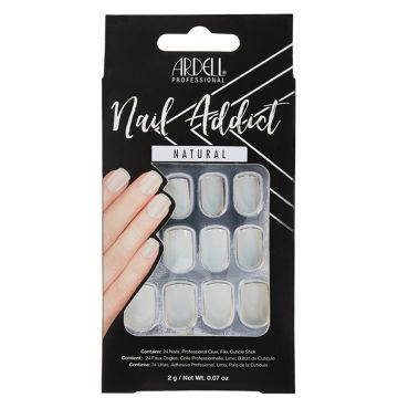 Ardell, Nail Addict Premium Artificial Nail Set, Natural Squared