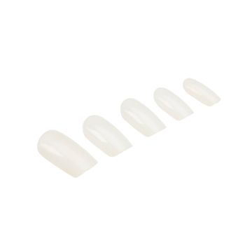 5-piece of Ardell Nail Addict Premium Artificial Nail Set in Natural long variant laid down separately