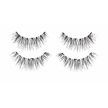 2 pairs of upper & lower Ardell Magnetic Lash - Double Wispies faux lashes for the left & right eyes side by side