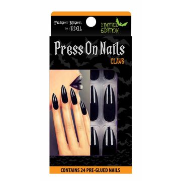 FRIGHT NIGHT PRESS ON NAILS CLAWS IN PACKAGING