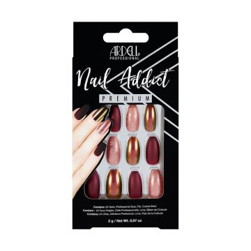 Ardell, Nail Addict Premium Artificial Nail Set, Red Cateye