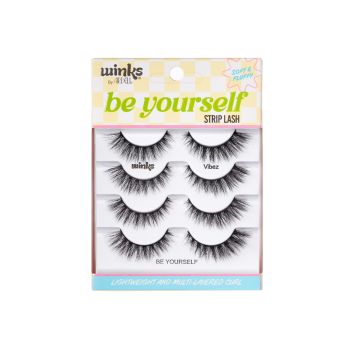 Front package of Winks Be Yourself Lashes  Vibez 4 pack
