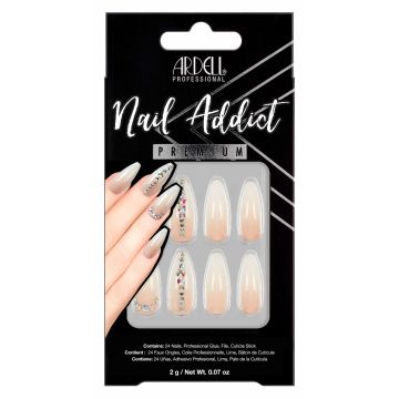 Ardell Nail Addict Premium Nail Set, Nude Light Crystals