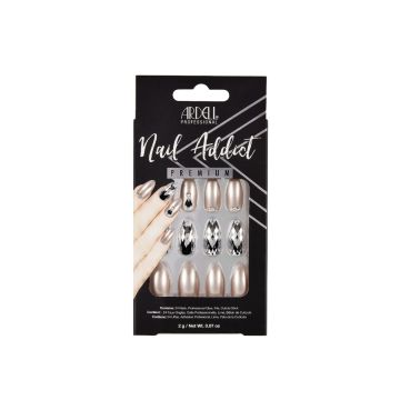 Ardell Nail Addict Premium Artificial Nail Set - Champagne Ice