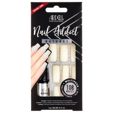 Ardell Nail Addict Natural Square Long Multipack