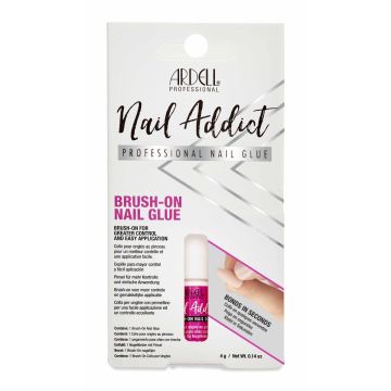 Front of Ardell Nail Addict Brush-On Nail Glue retail packaging