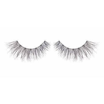 A single pair of Ardell Textureyes Lash 576 showing its slightly flared style that elongates at the outer corner