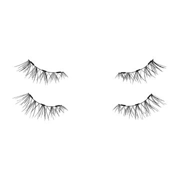Complete set of upper & lower Ardell Magnetic Accents 003 false lashes for the left & right eyes on white background