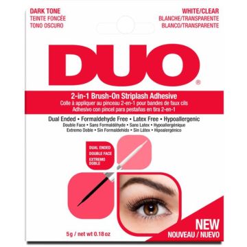 DUO 2-in-1 Brush-On Striplash Adhesive, Dark and Clear