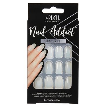 Ardell, Nail Addict Premium Artificial Nail Set, Natural Oval