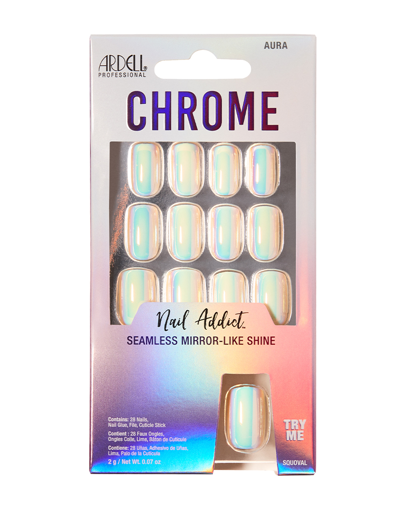 nail addict chrome aura packaging
