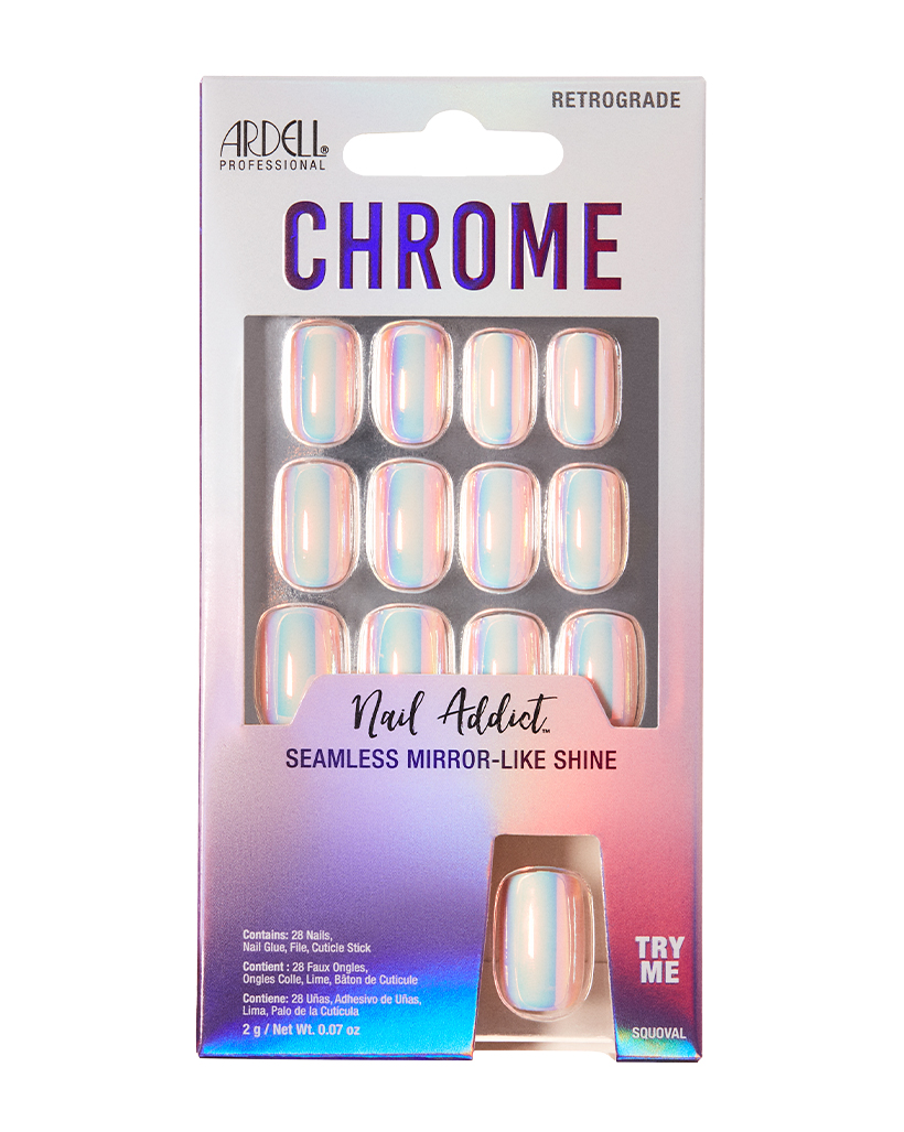 nail addict chrome retrograde packaging